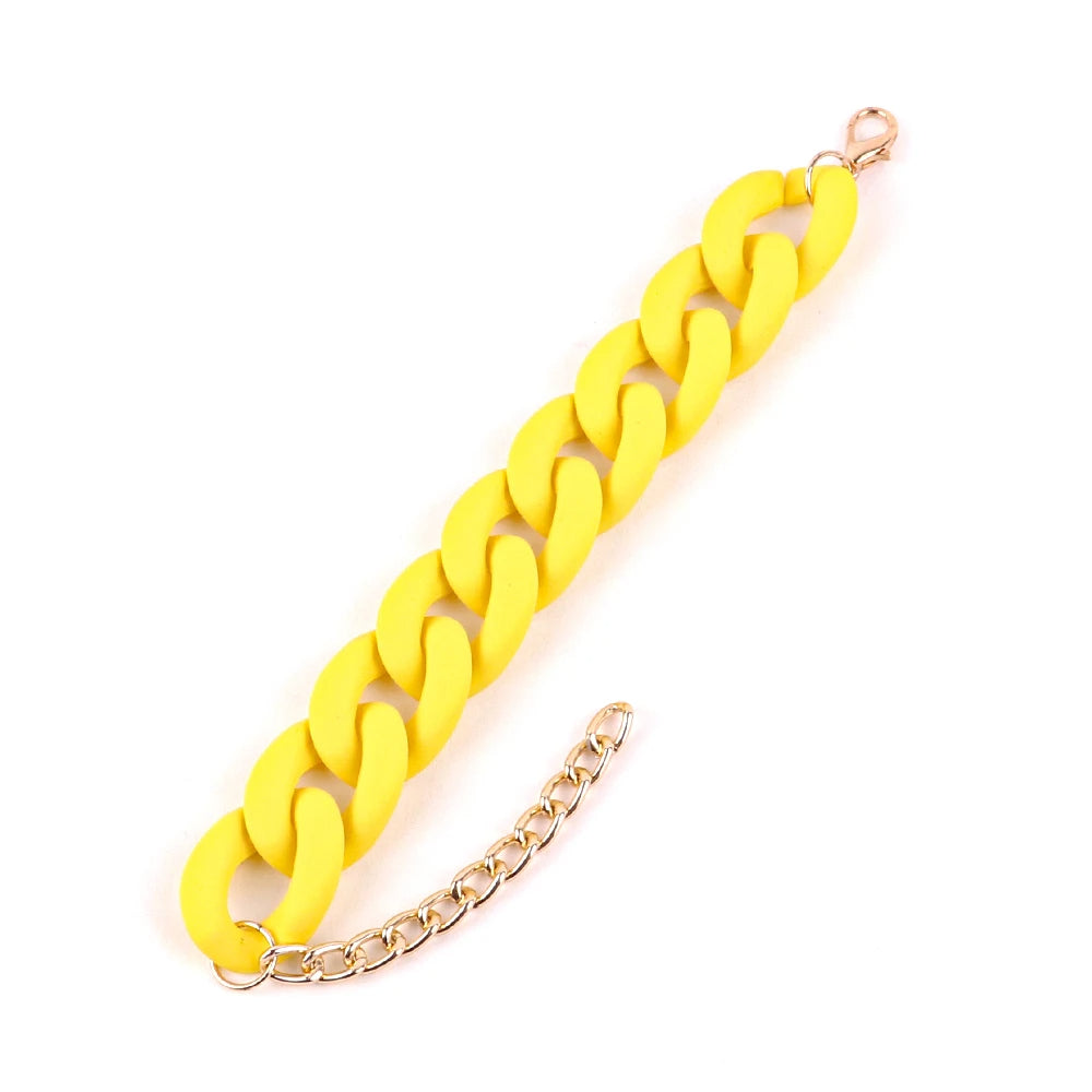Chunky Acrylic Link Bracelet (13 Colors!)