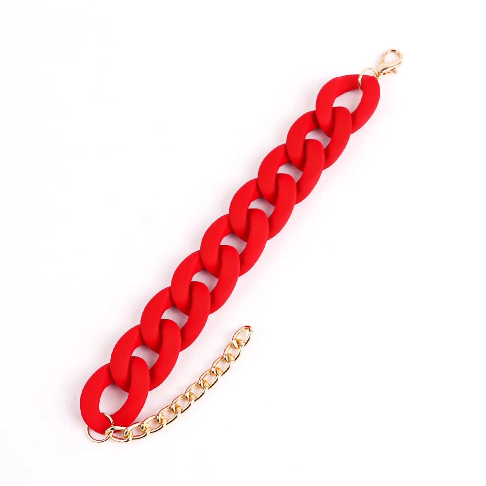Chunky Acrylic Link Bracelet (13 Colors!)