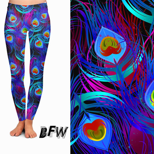 Peacock leggings and lounge pants