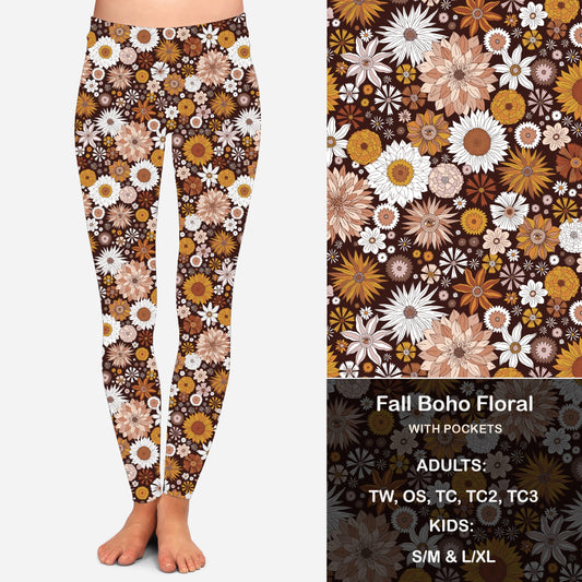 Fall BoHo Floral Leggings & Capris with Pockets Preorder Closes 7/31 eta September