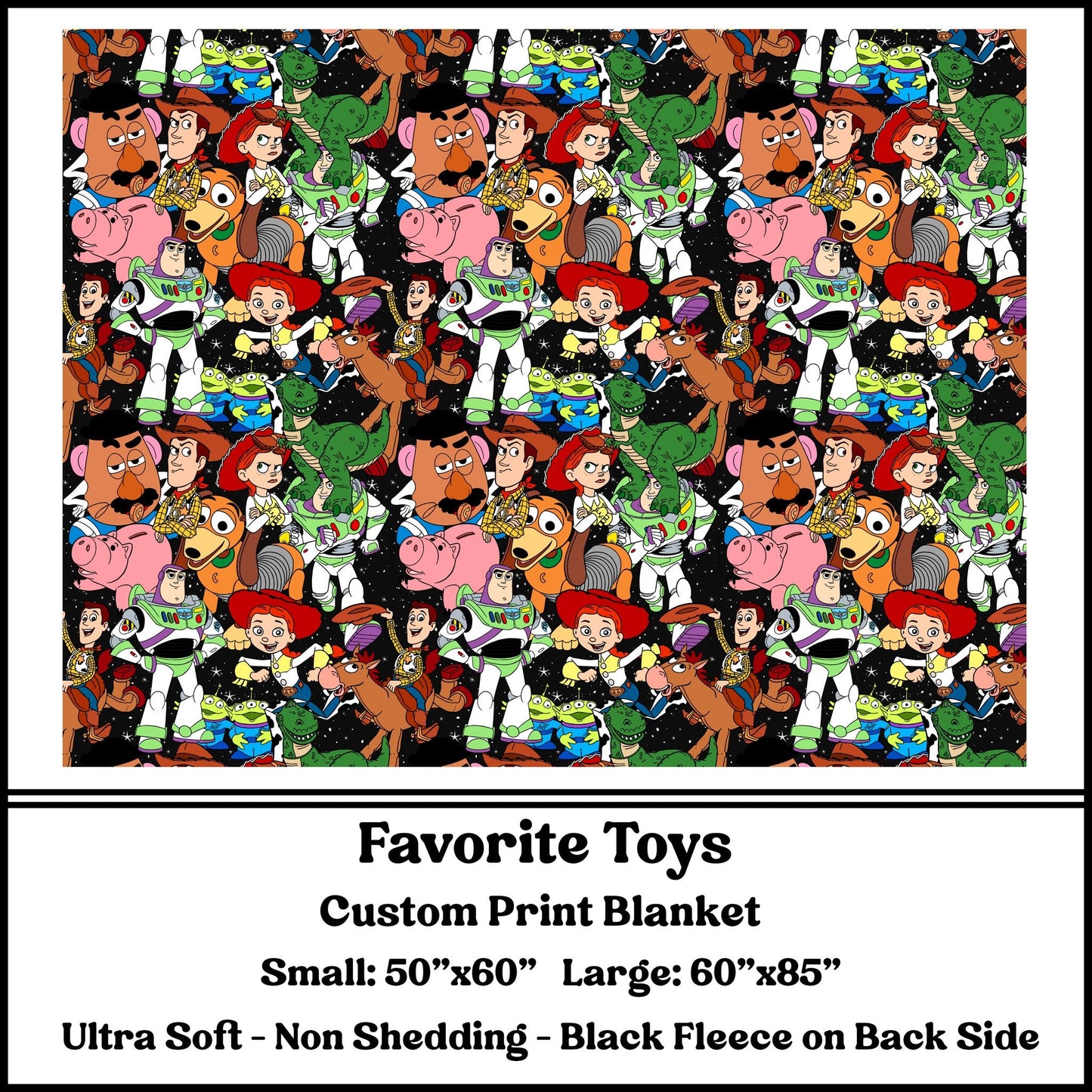 BG68 -Favorite Toys Fleece Blanket - Preorder Closes 3/23 ETA: 8-10 weeks