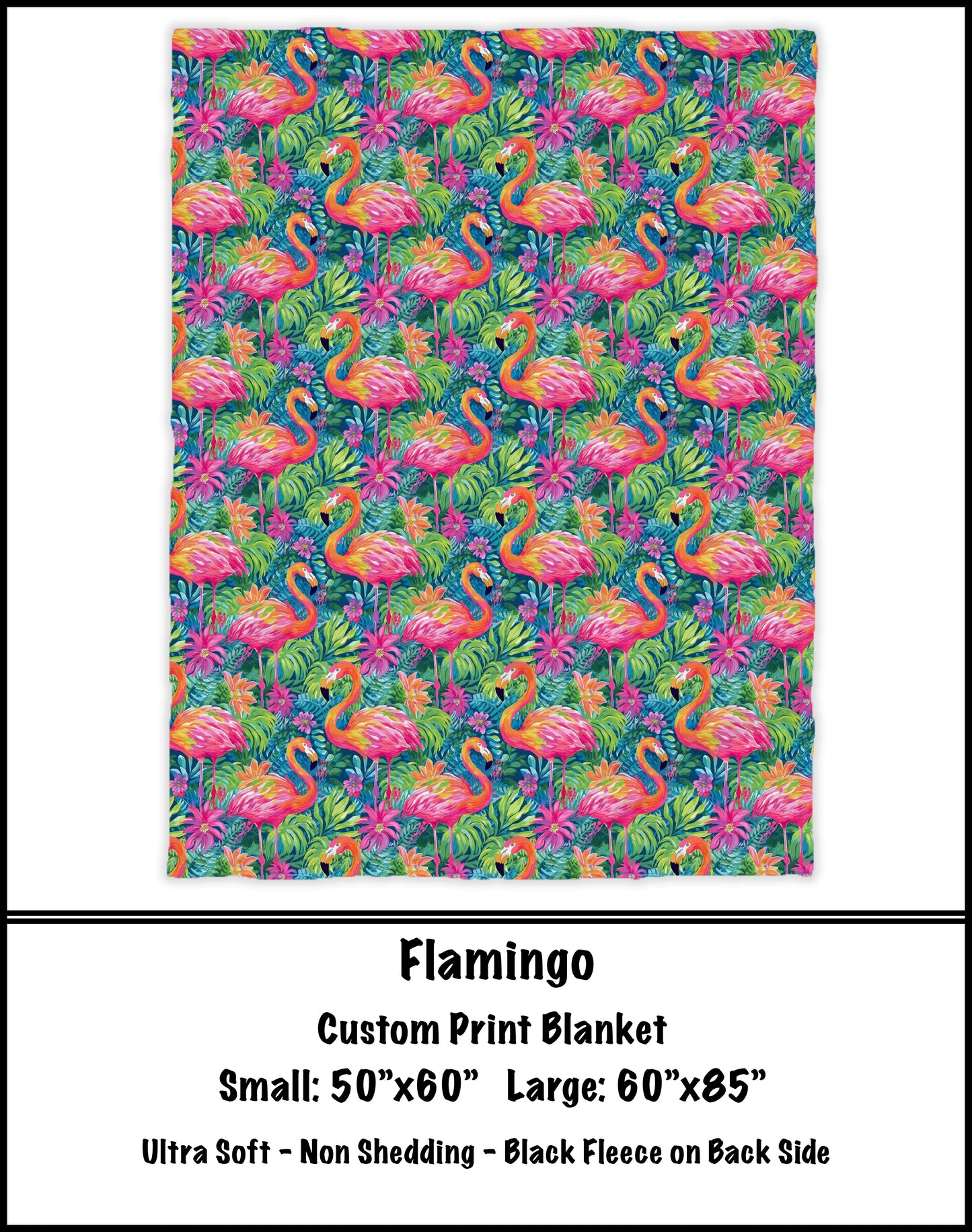 BG68 -Flamingo Fleece Blanket - Preorder Closes 3/23 ETA: 8-10 weeks