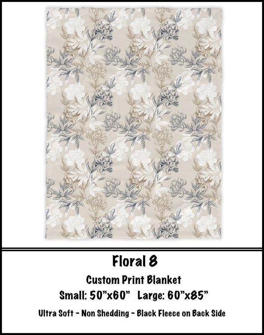 BG68 - Floral 8 Fleece Blanket - Preorder Closes 3/23 ETA: 8-10 weeks