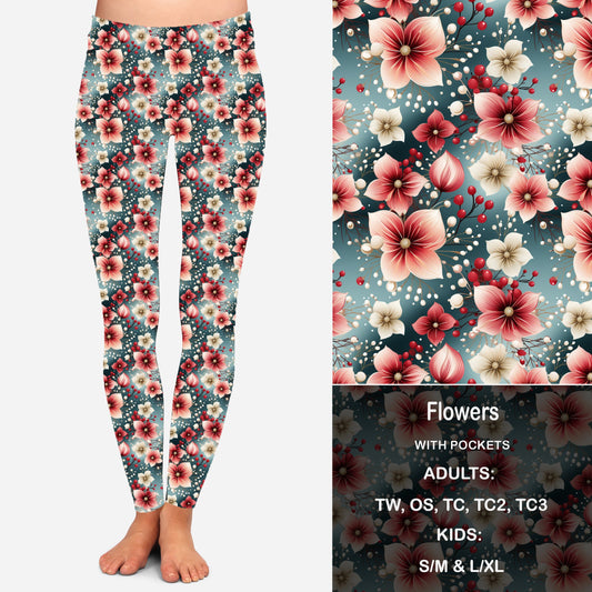 FLOWERS - Leggings & Capris with Pockets Preorder Closes 7/31