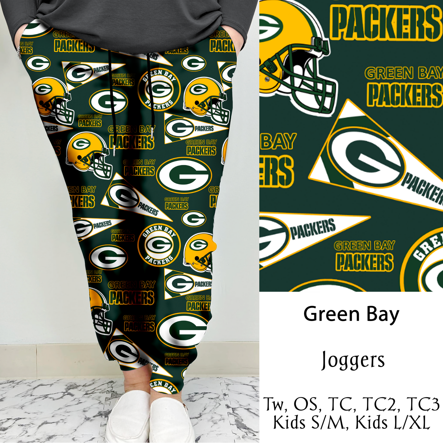 Green Bay Football Leggings/Capri/Joggers | Run ends 8/16 | ETA Late September