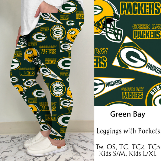 Green Bay Football Leggings/Capri/Joggers | Run ends 8/16 | ETA Late September