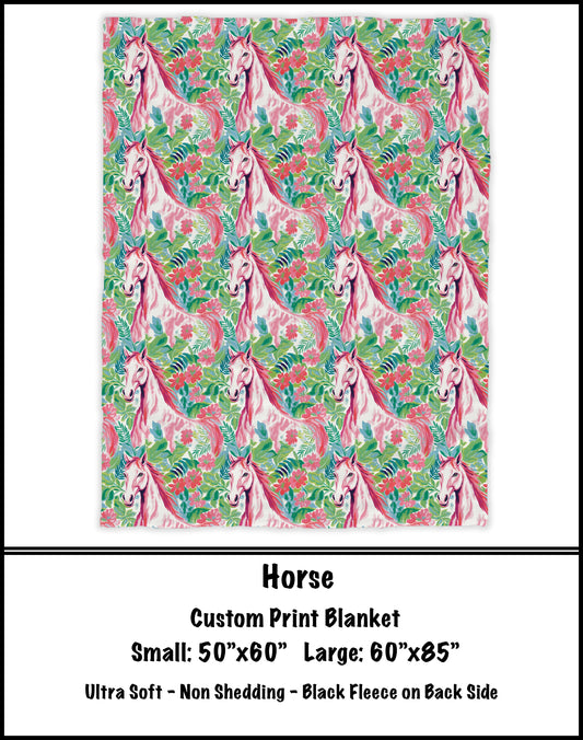 BG68 - Horses Fleece Blanket - Preorder Closes 3/23 ETA: 8-10 weeks