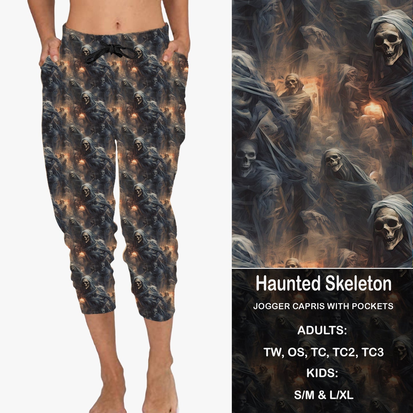 HAUNTED SKELETON - Full & Capri Joggers Preorder Closes 7/31