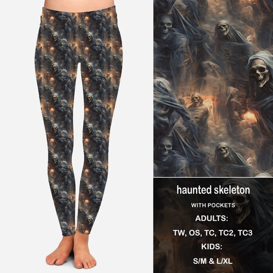 HAUNTED SKELETON - Leggings & Capris with Pockets Preorder Closes 7/31