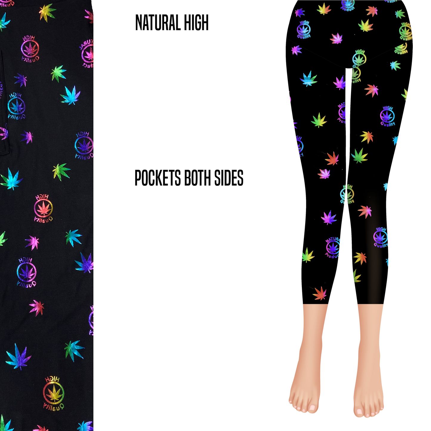 High Quality Glitter leggings and capris with pockets