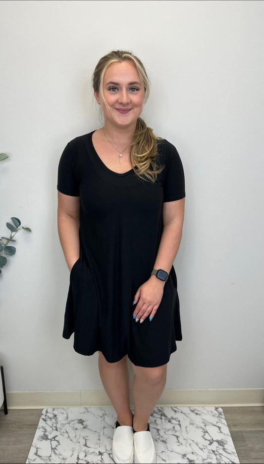 Black Pocket Dress