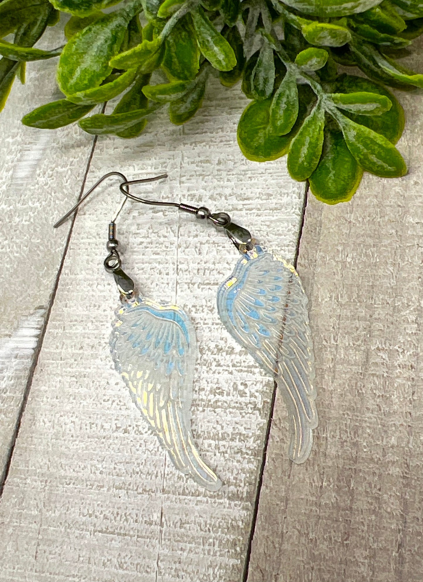 Iridescent Wings - Handcrafted Earrings