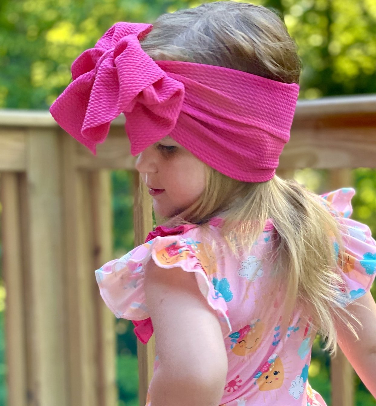 Large Fabric Messy Bow Headwrap