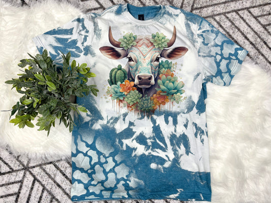 Succulent bull bleached tshirt