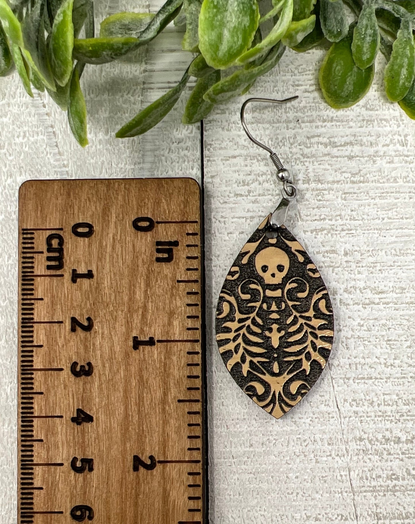 Skull Damask - Handcrafted Earrings