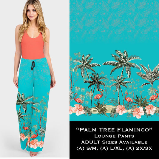 Palm Tree Flamingo - Lounge Pants