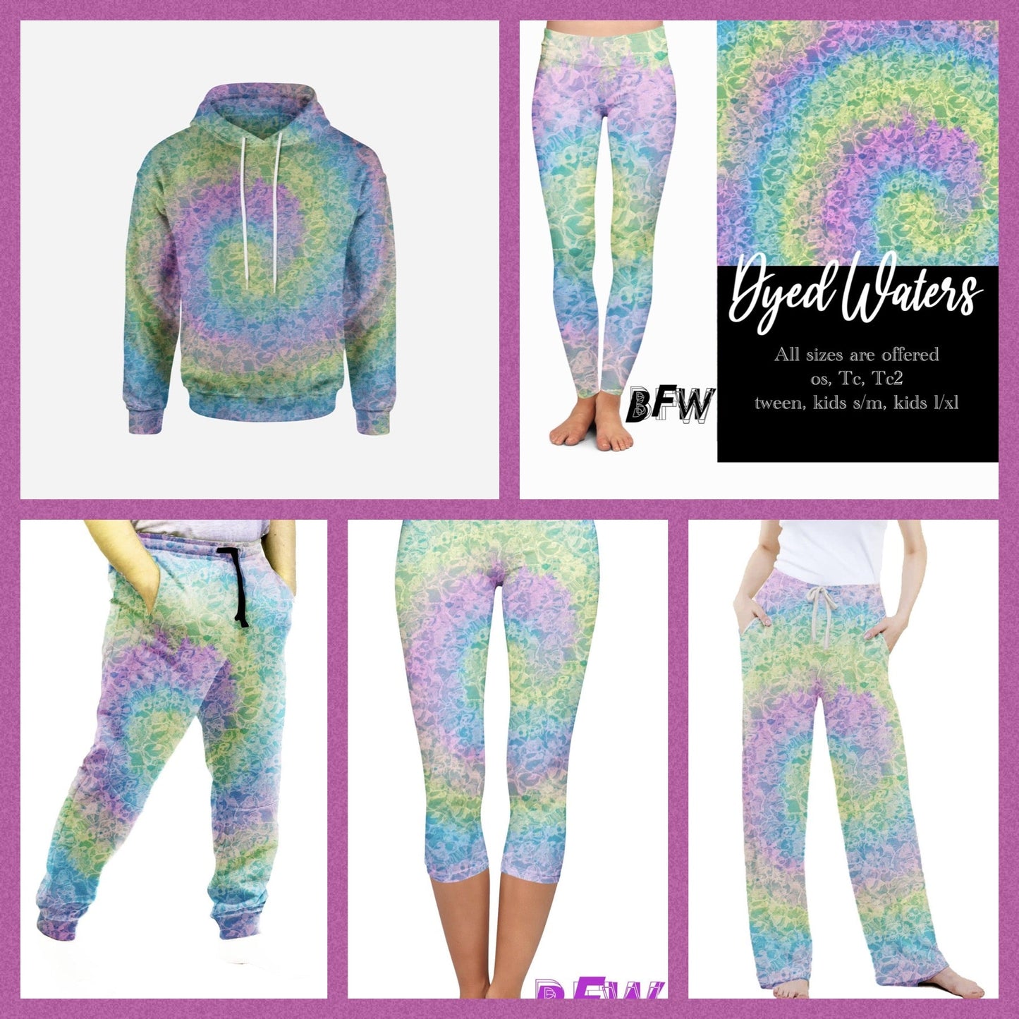 Dyed Waters Leggings, Capris, Lounge Pants and Joggers