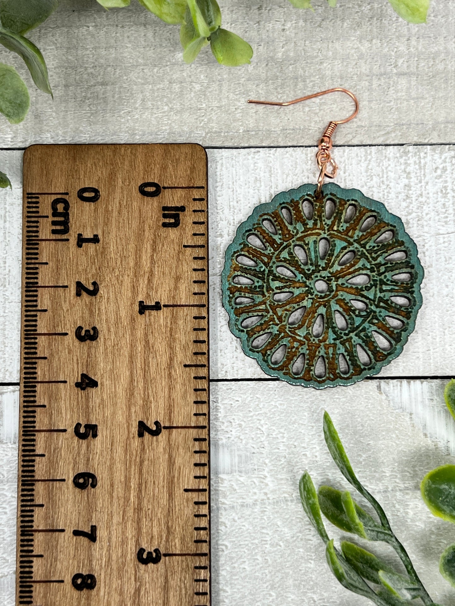 Western Rustic Circle - Handcrafted Earrings
