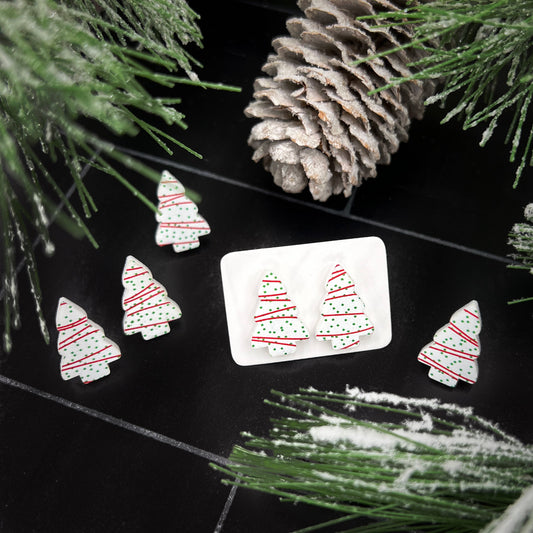 Holiday Tree Studs - Handcrafted Earrings