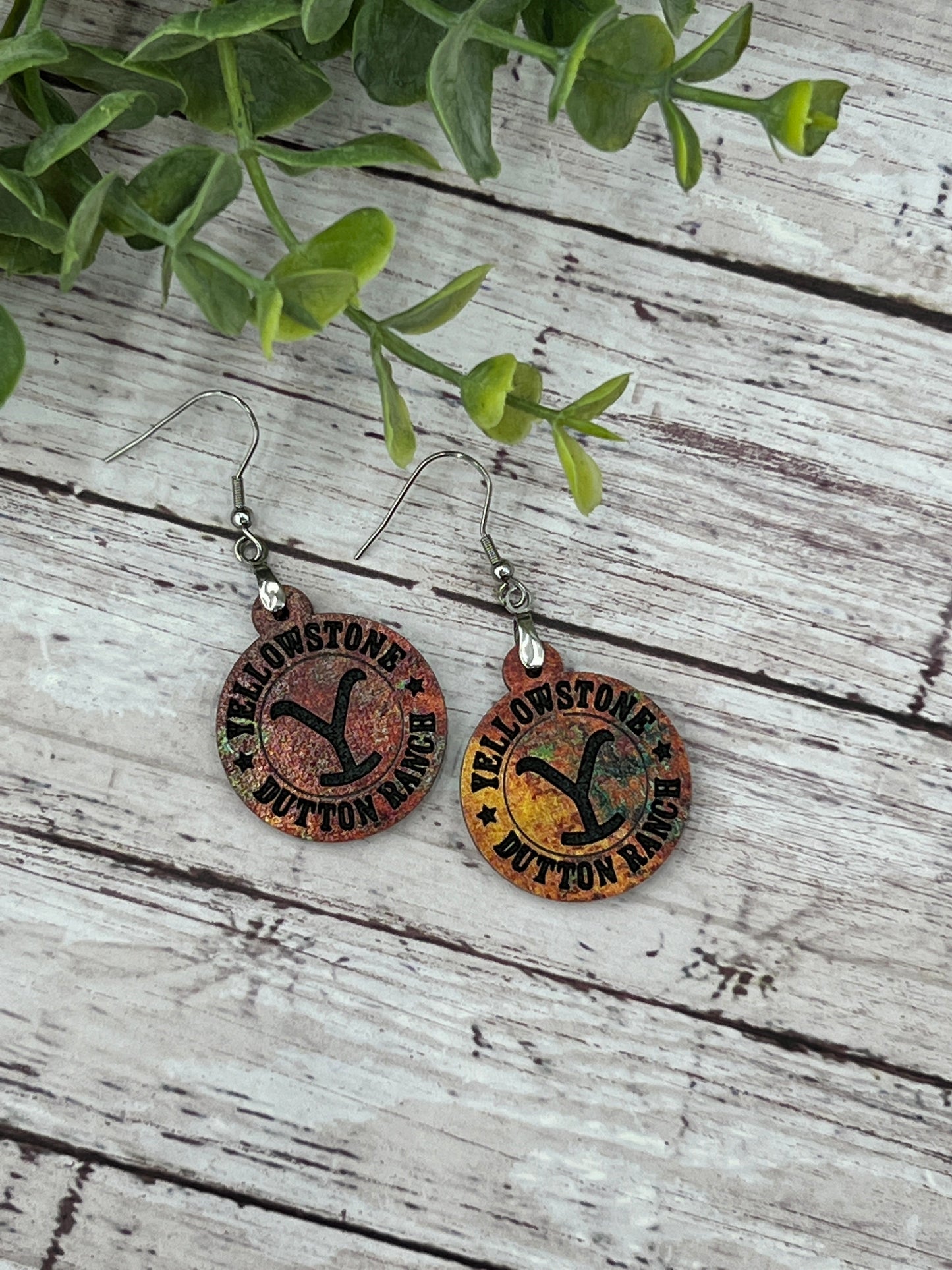 Ranch Circle - Rusted - Handcrafted Earrings