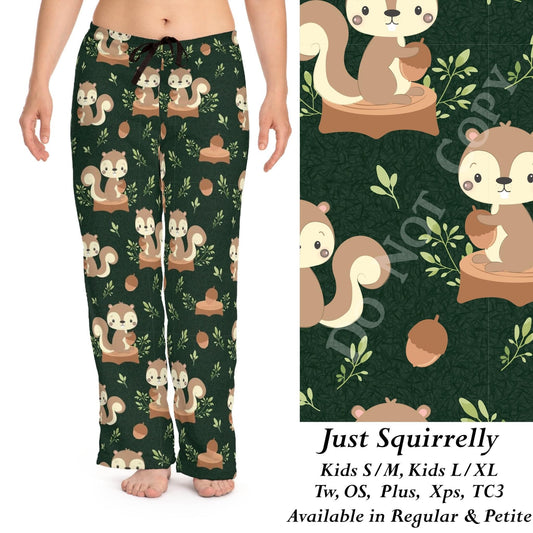 Just Squirrelly- Leggings, Capri, Full Length Loungers & Joggers