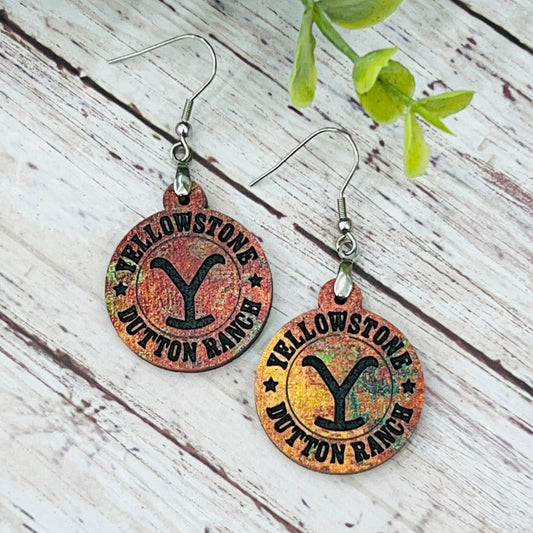 Ranch Circle - Rusted - Handcrafted Earrings