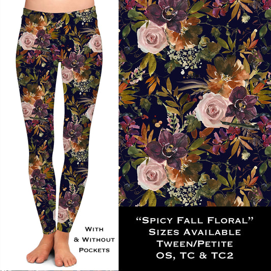 Spicy Fall Floral - Legging & Capri