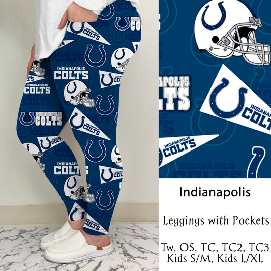 Indianapolis Football Leggings/Capri/Joggers | Run ends 8/16 | ETA Late September