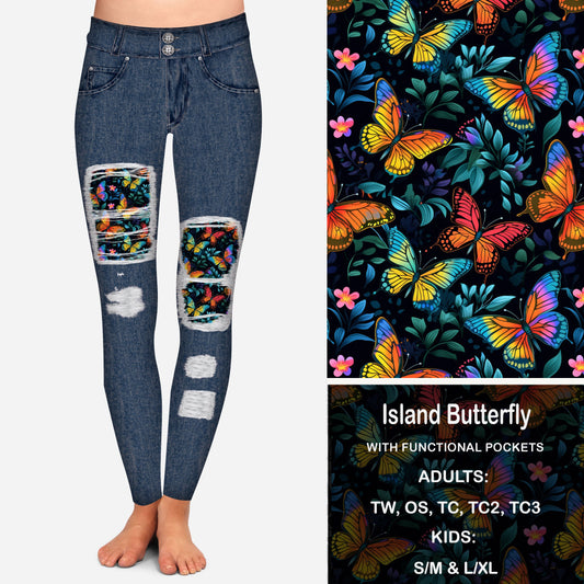 Island Butterfly Peekaboo Leggings with Pockets Preorder Closes 2/15 eta March