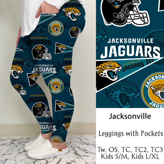 Jacksonville Football Leggings/Capri/Joggers | Run ends 8/16 | ETA Late September