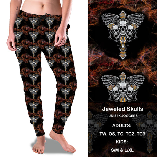 Jeweled Skulls Full Joggers Preorder Closes 7/27 eta Beginning September