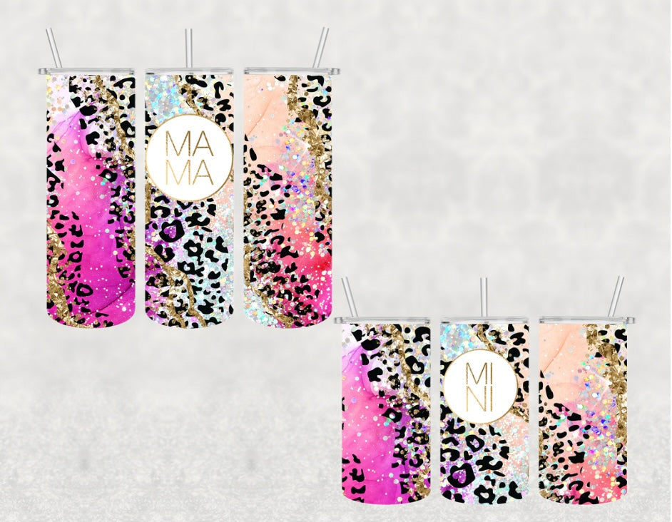 Leopard Colorful Mama/mini tumbler