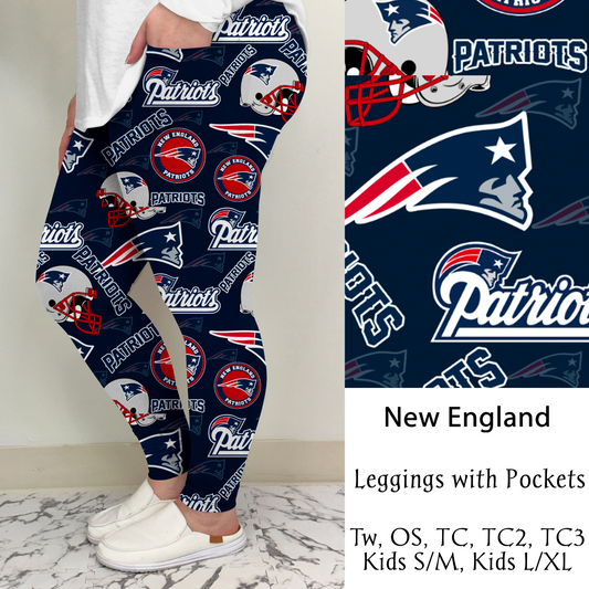 New England Football Leggings/Capri/Joggers | Run ends 8/16 | ETA Late September
