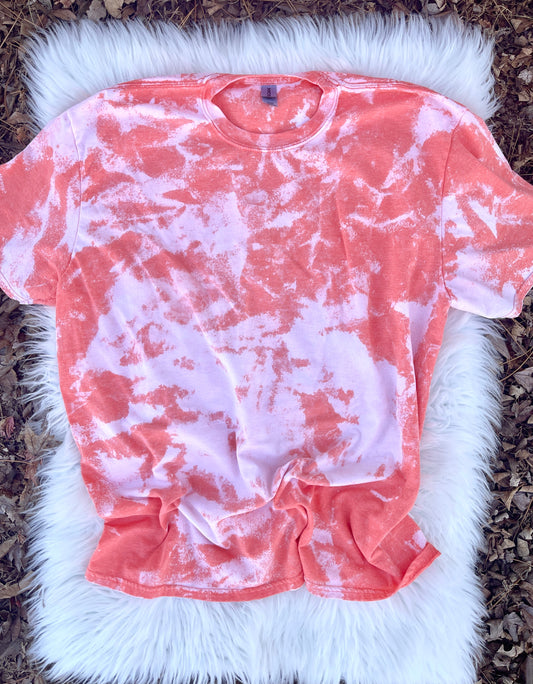 Orange Acid Washed Tshirt