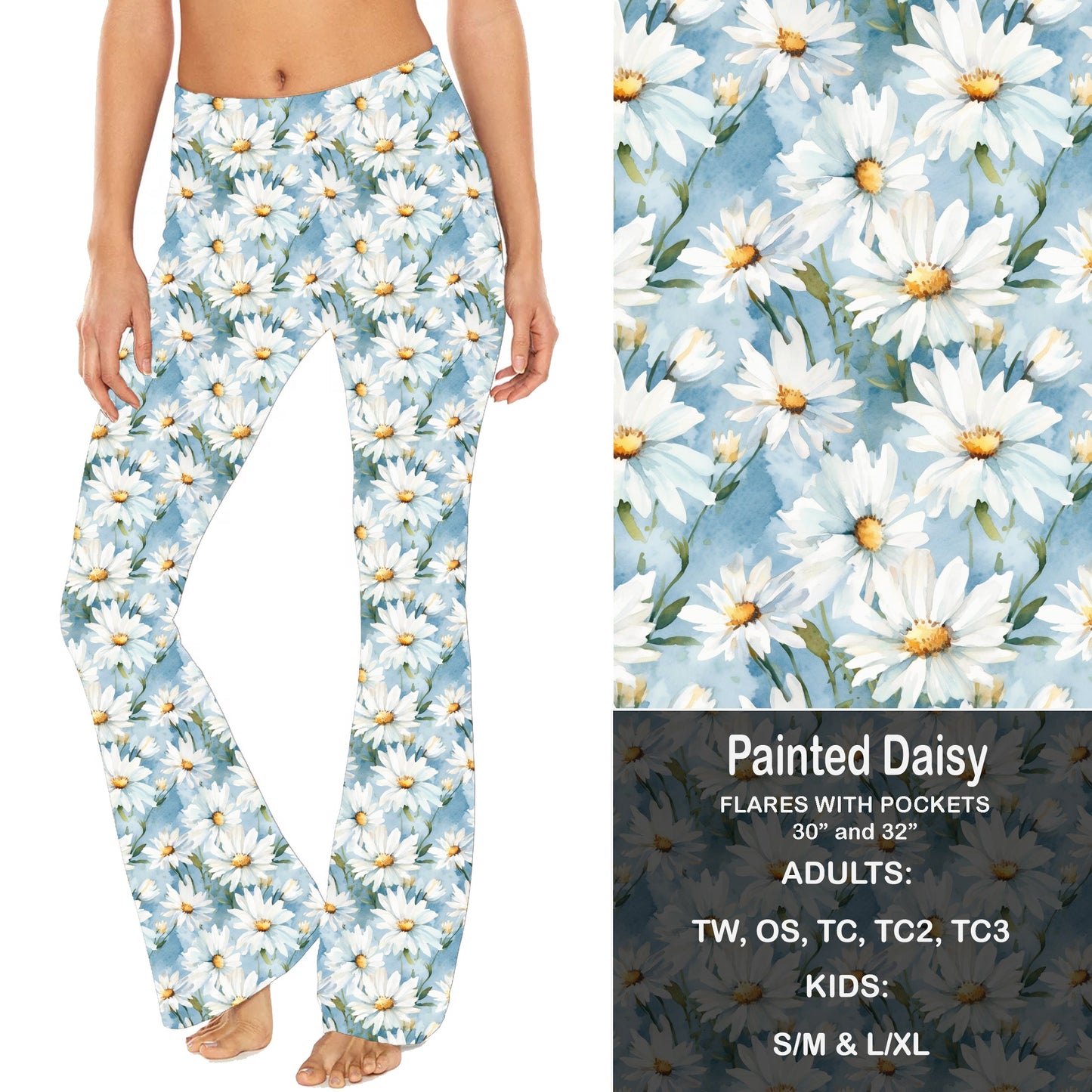 Painted Daisy - Yoga Flares with Pockets Preorder Closes 2/23