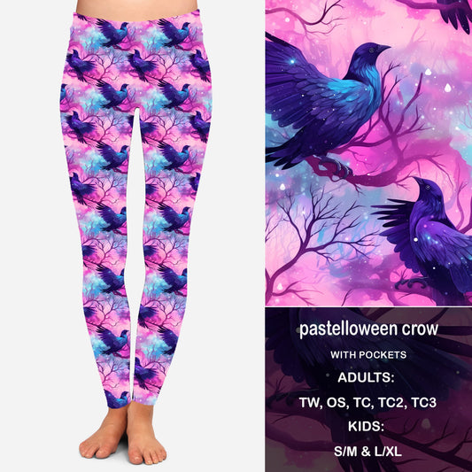 PASTELLOWEEN CROW - Leggings & Capris with Pockets Preorder Closes 7/31