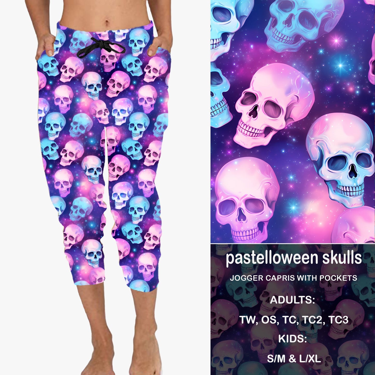 PASTELLOWEEN SKULL - Full & Capri Joggers Preorder Closes 7/31