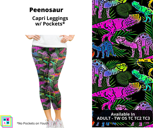 Peenosaur Capri Length w/ Pockets