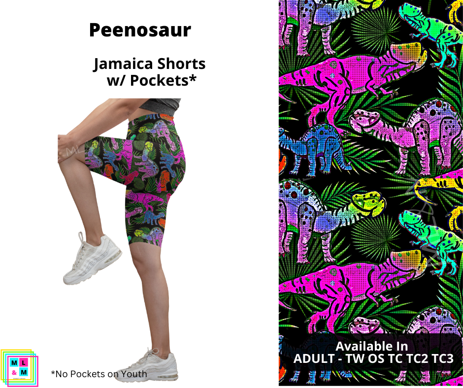 Peenosaur 10" Jamaica Shorts