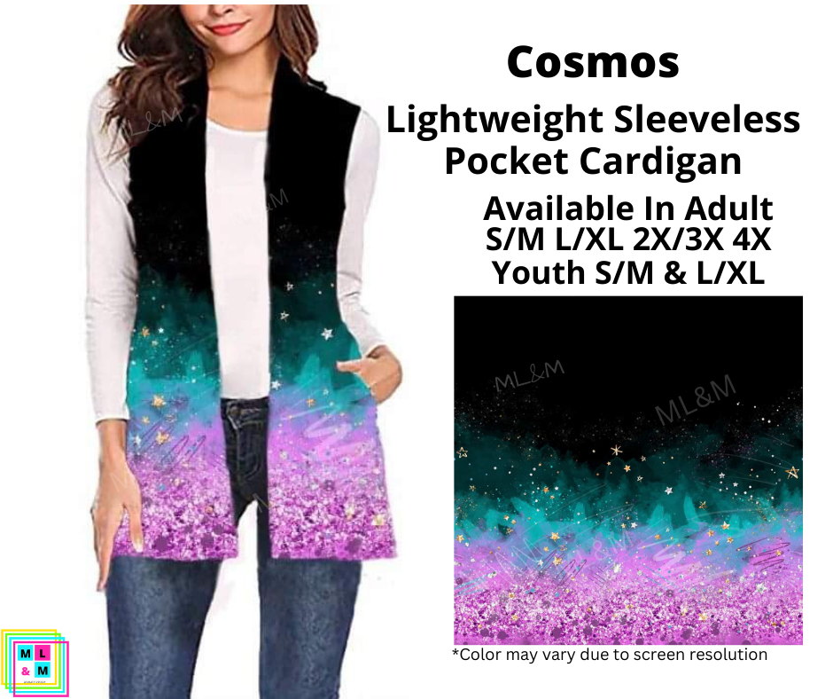 Cosmos Sleeveless Pocket Cardigan