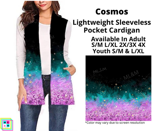 Cosmos Sleeveless Pocket Cardigan