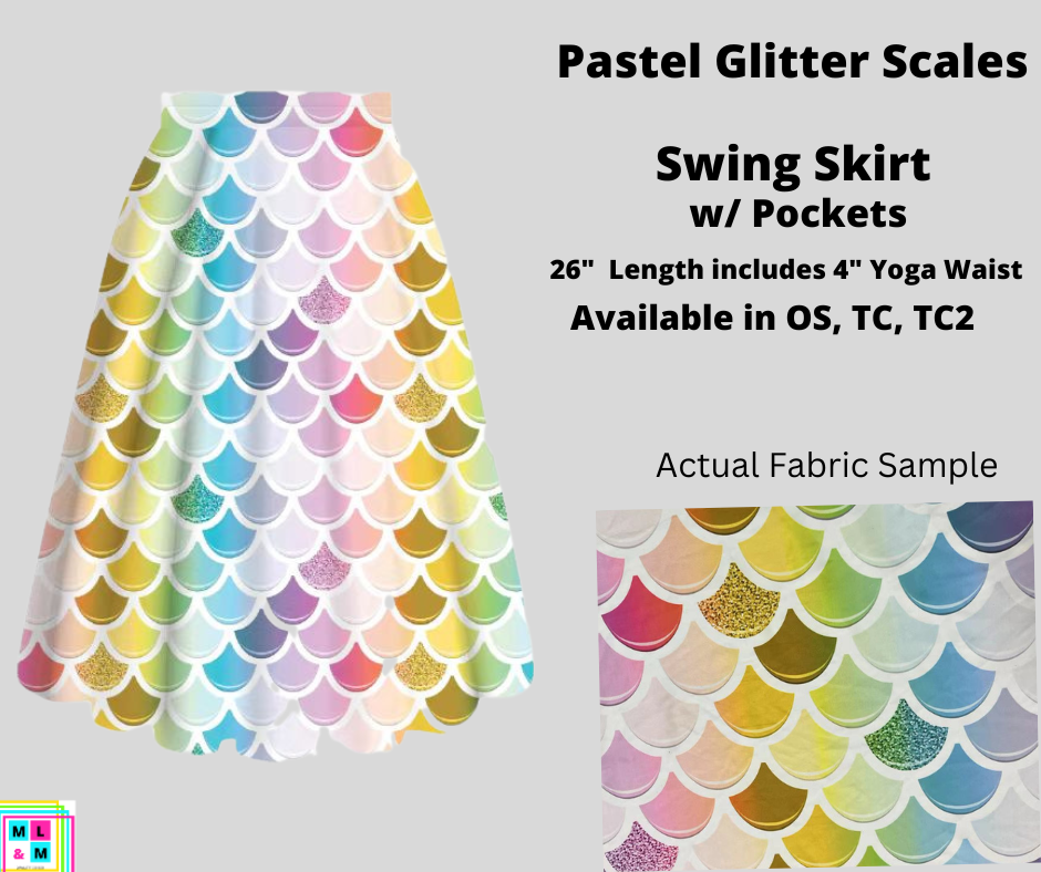 Pastel Glitter Scales Skirt