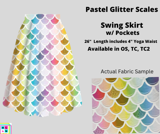 Pastel Glitter Scales Skirt