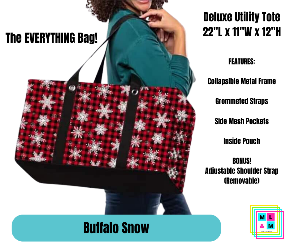 Buffalo Snow Collapsible Tote