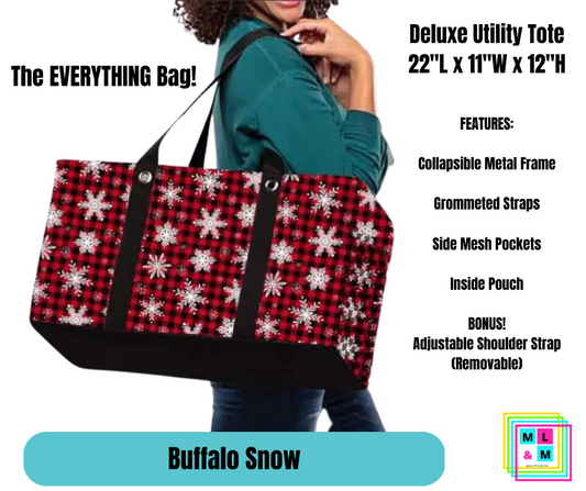 Buffalo Snow Collapsible Tote
