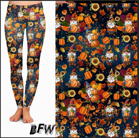 Pumpkin Gnome kids Leggings with pockets