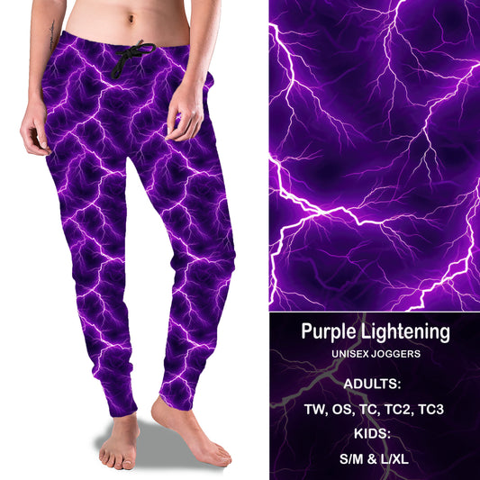 PURPLE LIGHTENING - Full & Capri Joggers Preorder Closes 7/31