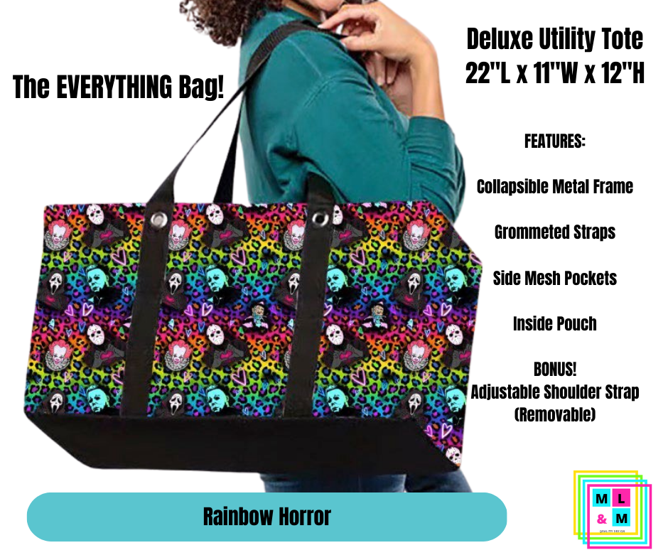Rainbow Horror Collapsible Tote
