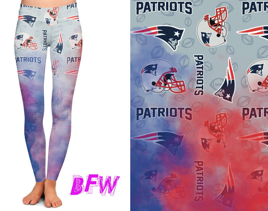 New England Football smoke print leggings and Unisex Joggers