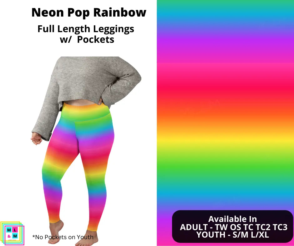 Neon Pop Rainbow Full Length w/ Pockets